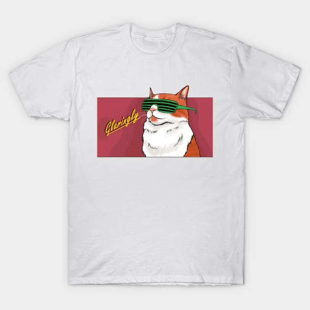 Dazzling cat, red T-Shirt by MrsOuroboros